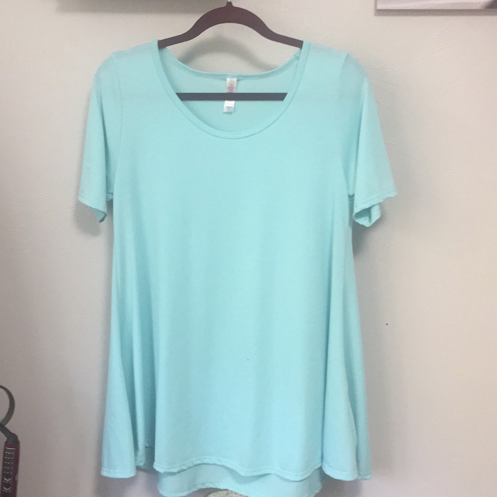Mint green/blue Lularoe Perfect Tee